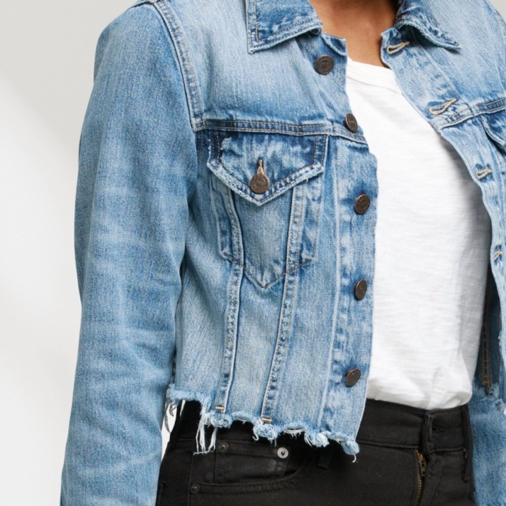 ABLE Cropped Denim Jacket - image 1